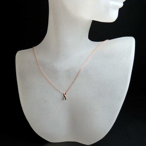 Pink Ribbon Breast Cancer Awareness Pendant Necklace