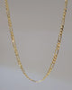 mens chain 4 mm figaro solid 14K gold