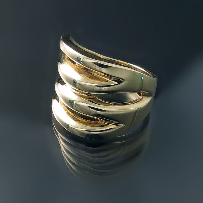 Chunky Gold Rings - Modern Wide Ring