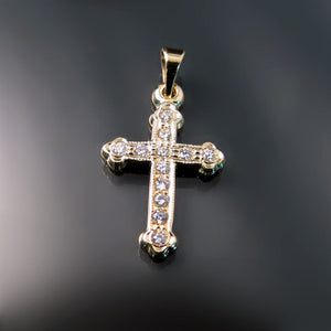 Diamond Cross Pendants for Orthodox Baptism