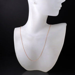 Rose gold chain solid 14K Cable link