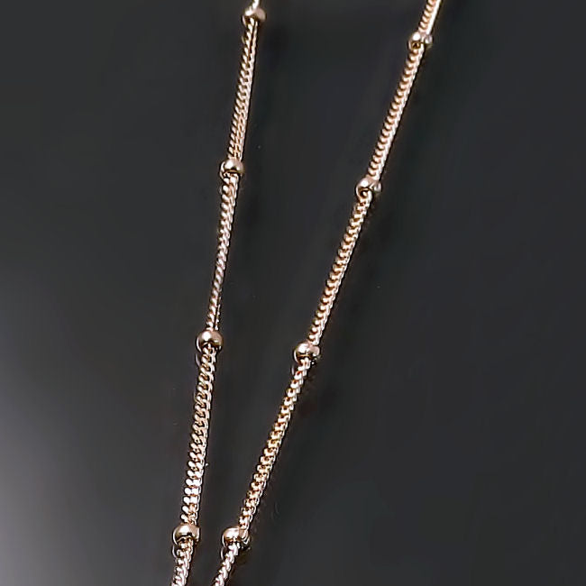 Rose gold chain with beads