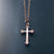rose pink gold orthodox cross small tiny baby