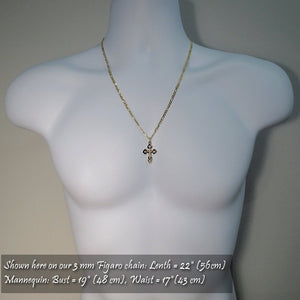 orthodox cross pendant and chain solid gold
