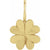 yellow gold four leaf clover pendant