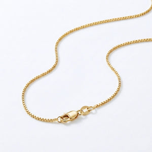 1 mm thick 14K yellow gold box chain
