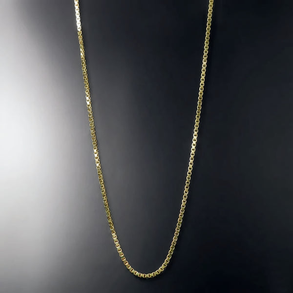 supreme 14k ベネチアンチェーンbox chain 14K Yellow Gold 1.5mm Venetian Round Box Chain 18