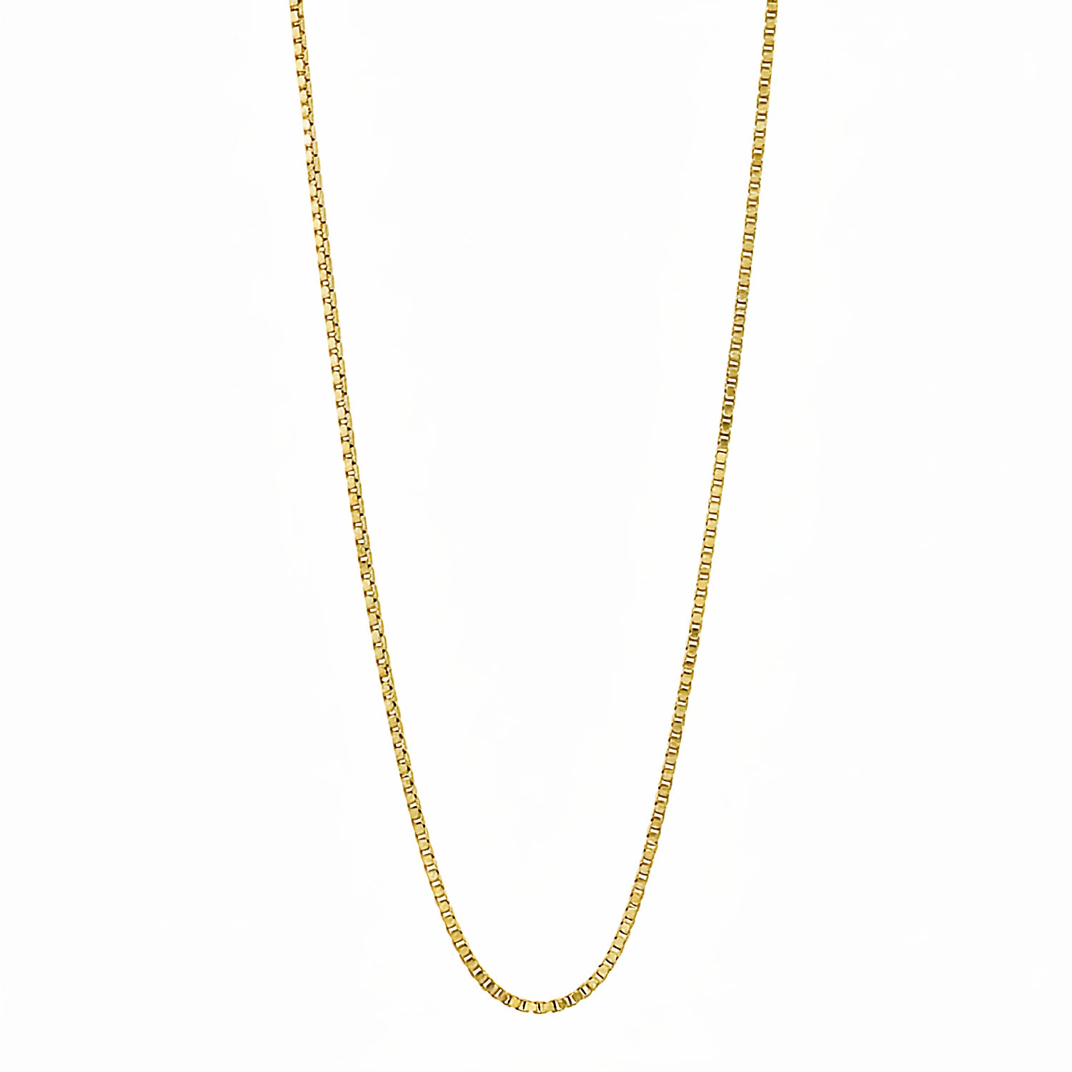 14K yellow gold box link chain