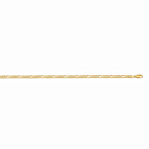 14K yellow gold figaro chain 2 mm