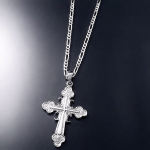 2 mm figaro chain white gold with pendant