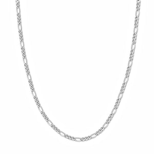 2 mm figaro chain 14K white gold
