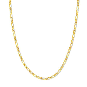 2 mm figaro chain 14K yellow gold