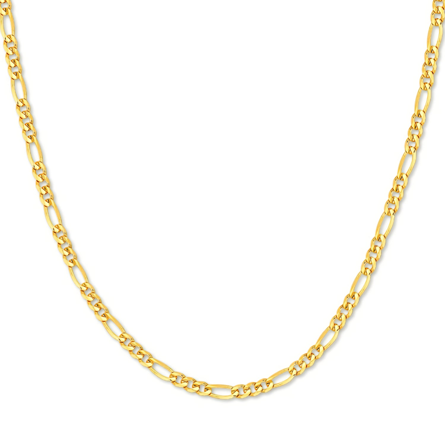 4 mm wide figaro chain 14K yellow gold