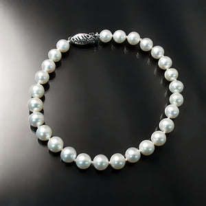 classic white ivory pearl strand bracelet
