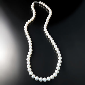 classic white ivory pearl strand necklace