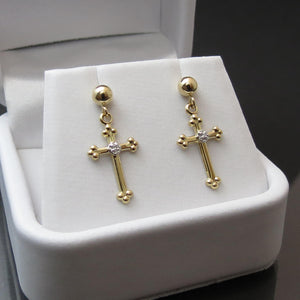 cross earrings baptism gifts