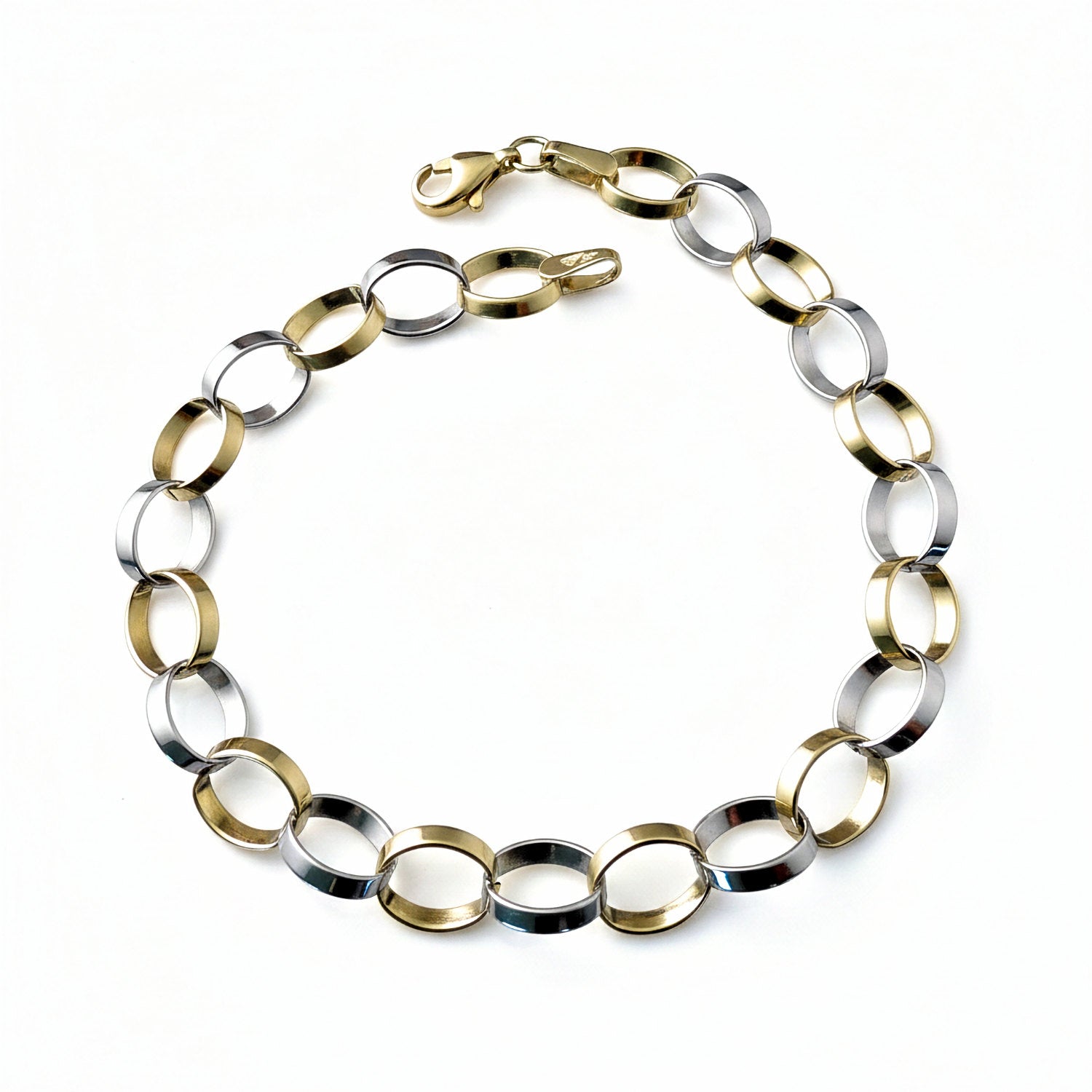 delicate two tone gold bracelet