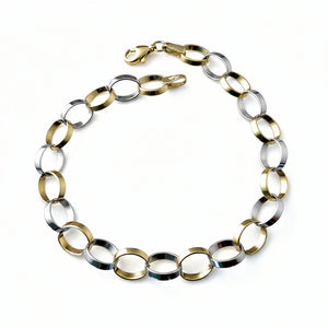 delicate two tone gold bracelet