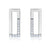 Rectangle Pavé Diamond Earrings in 14K White Gold modern minimalist