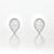 Bezel Pear Solitaire Lab Diamond Stud Earrings