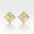 diamond stud earrings square