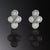 small diamond studs cluster bezel set