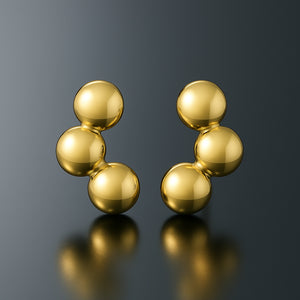 Yellow Gold Ear Climber Earrings