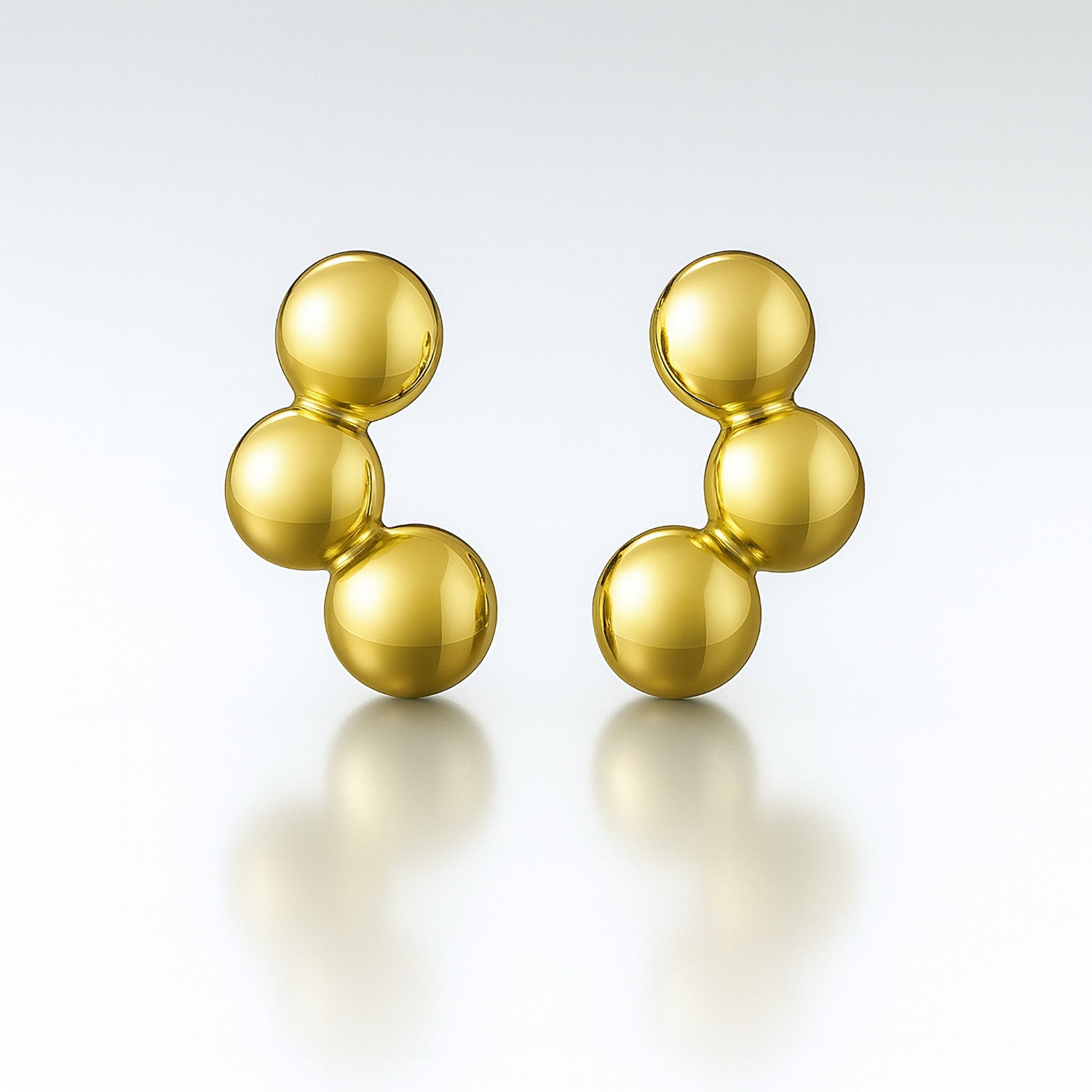 ear climbers earrings 18K yellow gold