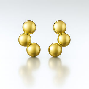 ear climbers earrings 18K yellow gold