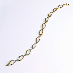 elegant two tone gold bracelet