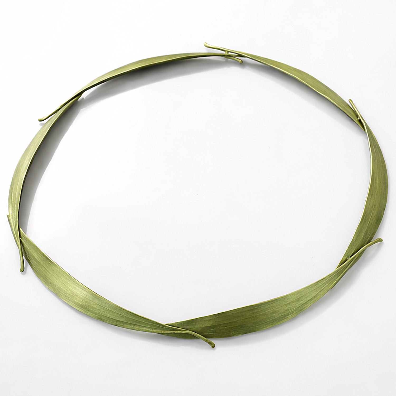eucalyptus leaf collar necklace