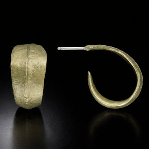 eucalyptus leaf hoop earrings nature jewelry