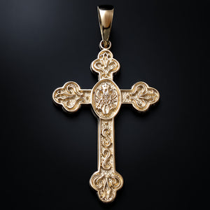 fancy large Serbian Orthodox cross pendant or necklace