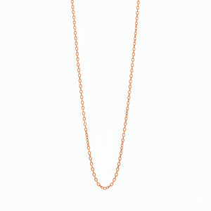 fine cable chain in solid 14K rose gold