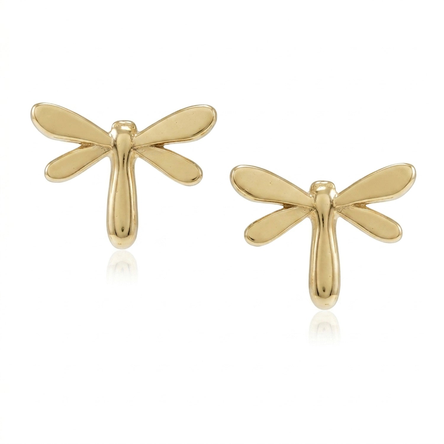 gold dragonfly studs earrings
