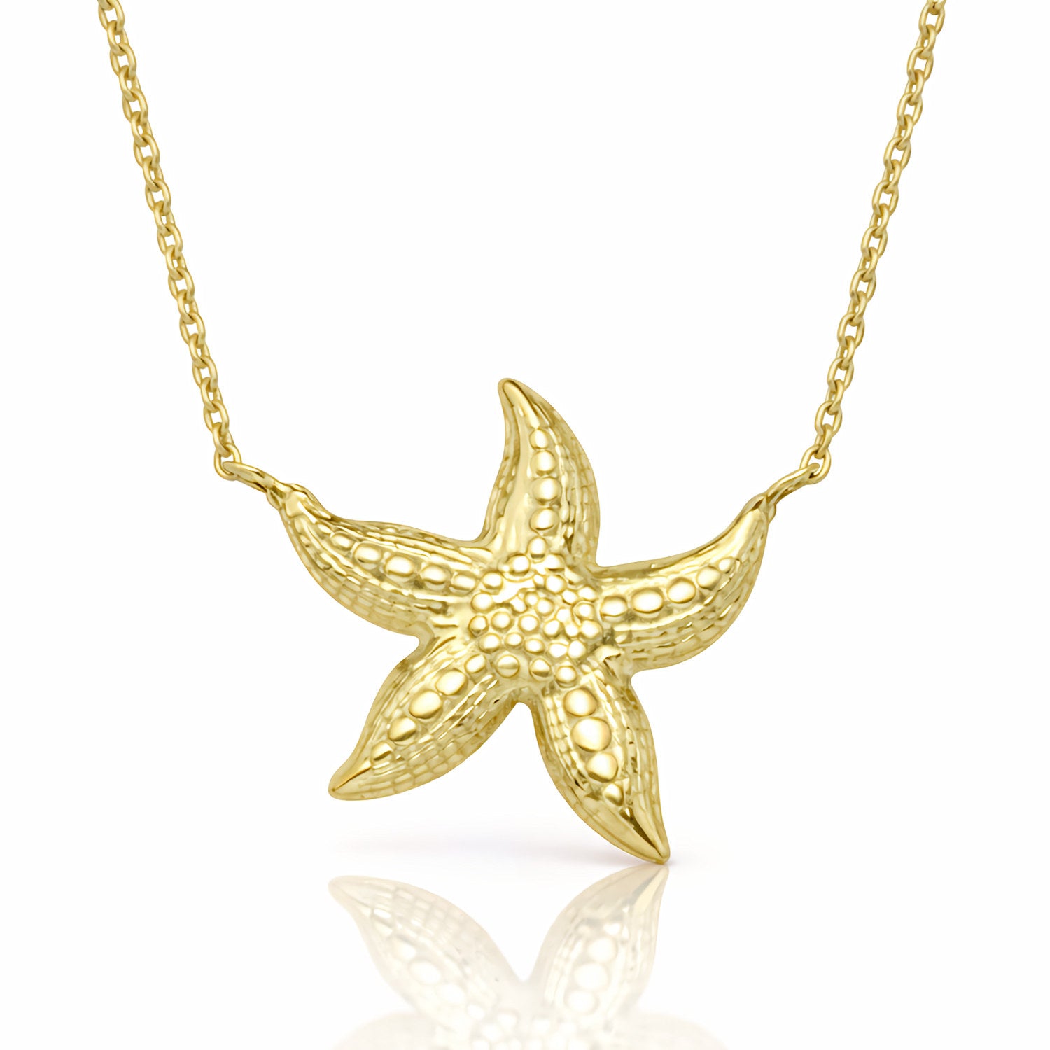 gold starfish necklace