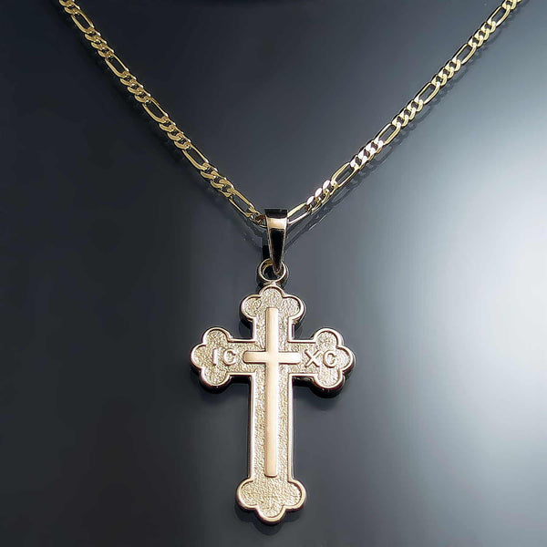 Amaris Christian Inspirational IXOYE Greek Cross Coin Gold Necklace –  B.BéNI® Jewelry