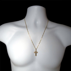 Greek Orthodox cross necklace with IC XC design in gold
