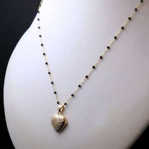 heart locket necklace yellow gold