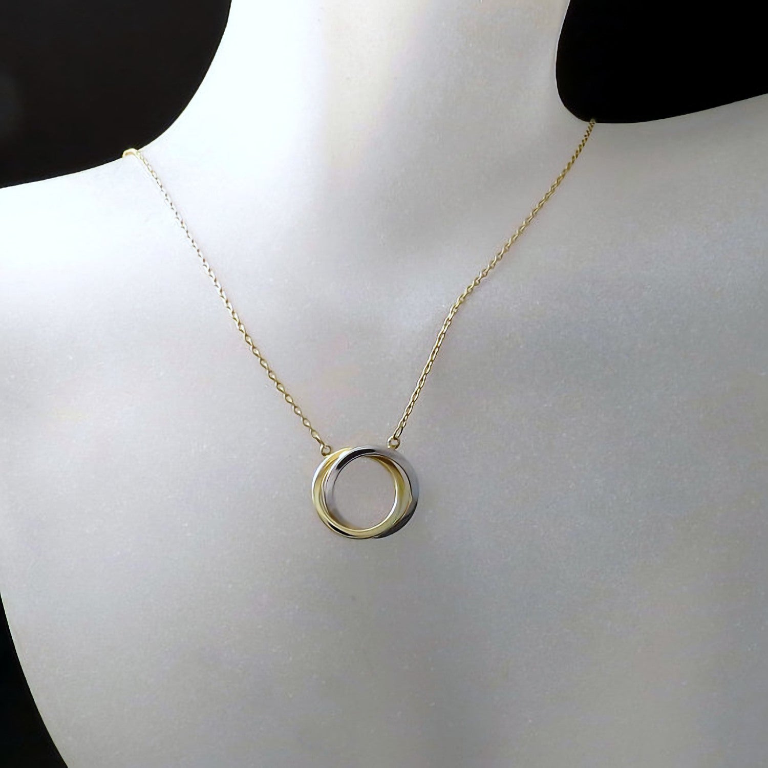intertwined circles necklace