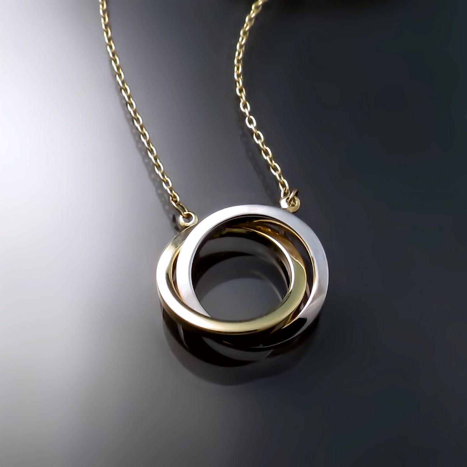 intertwined circles necklace