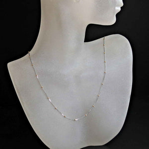 Delicate ladies two tone gold necklace