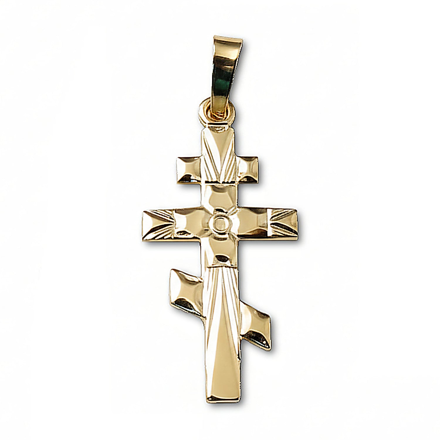large st andrew orthodox yellow gold cross