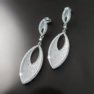 quality imitation diamond earrings CZ sterling silver