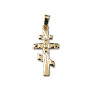 medium st andrew orthodox cross yellow gold