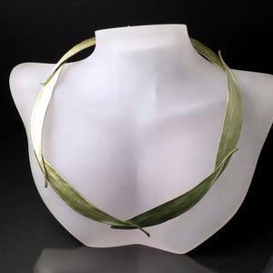 michael michaud eucalyptus leaf collar necklace nature jewelry