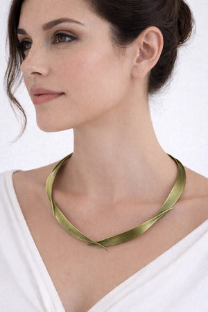 Michael Michaud eucalyptus leaf collar necklace