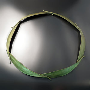 michael michaud eucalyptus leaf collar necklace