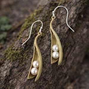 michael michaud nature jewelry pea pod earrings