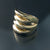 modern wide statement ring in gold